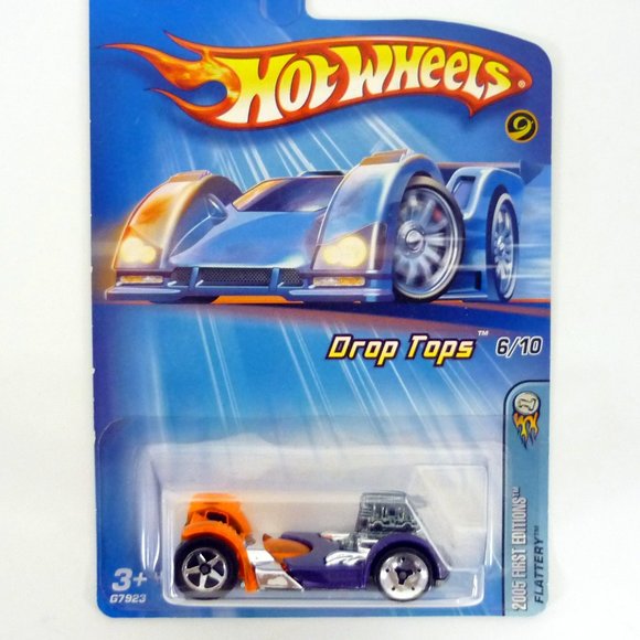 Hot Wheels Flattery #026 Drop Tops 6/10 Purple Die-Cast Car 2005 - Picture 1 of 1